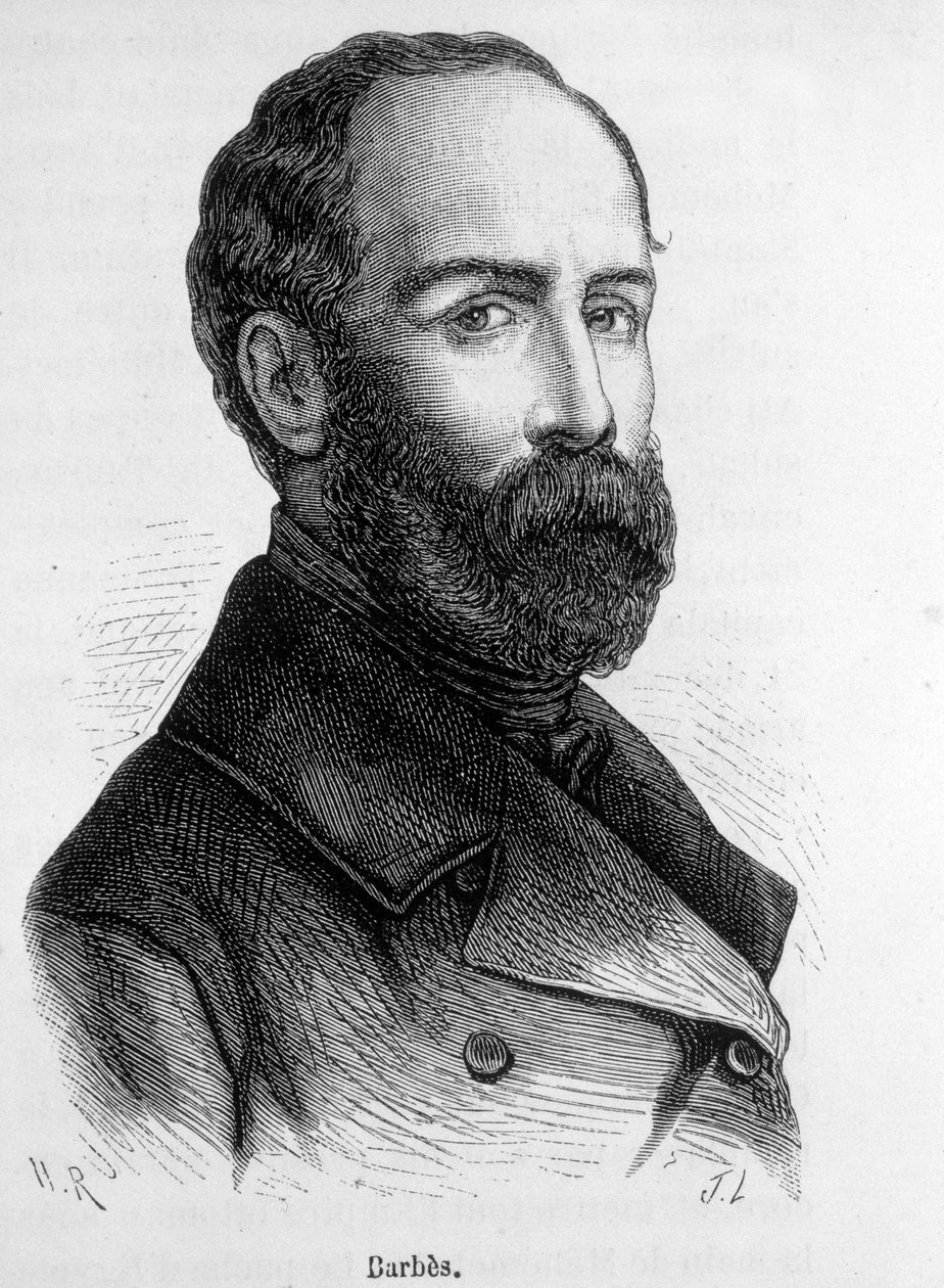 フランス革命家（1809-1870）アルマン・バルベスの肖像。 作： フランス語学校