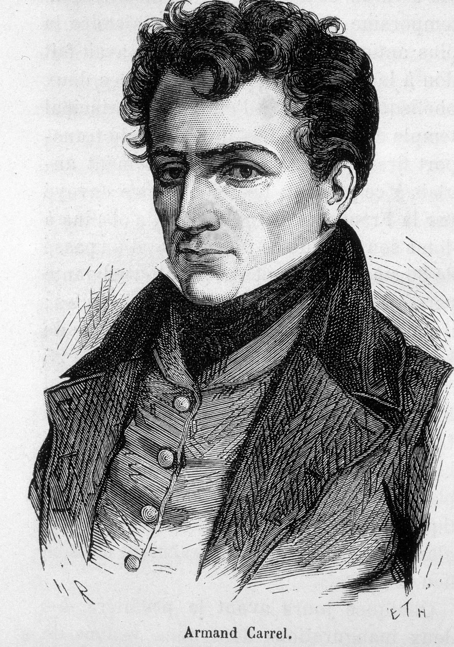 フランスのジャーナリスト・政治家であるアルマン・カレル（1800-1836）の肖像。 作： フランス語学校