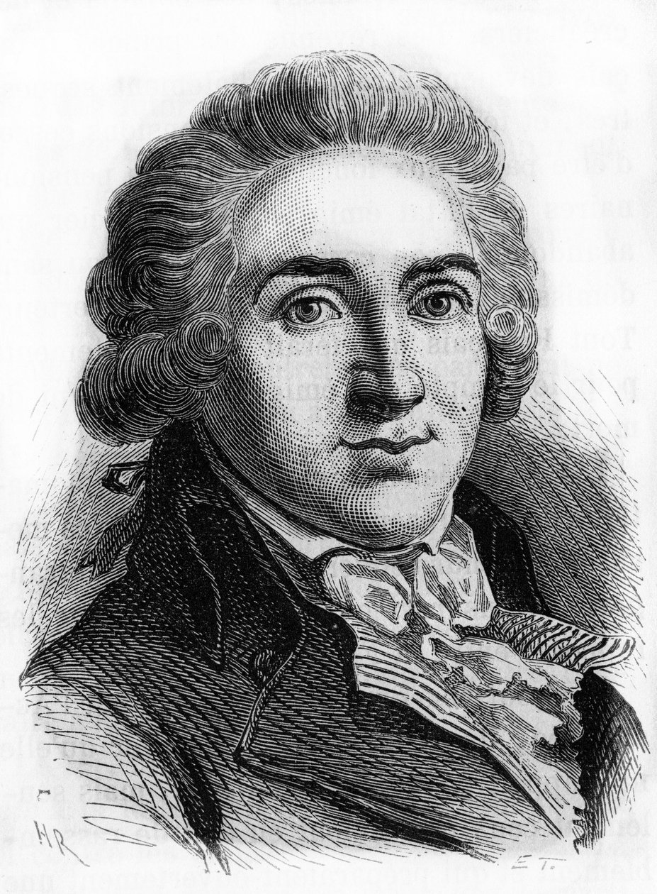 アルマン・ゲンソンヌ（1758-1793）の肖像。19世紀末のエングレーヴィング。 作： フランス語学校