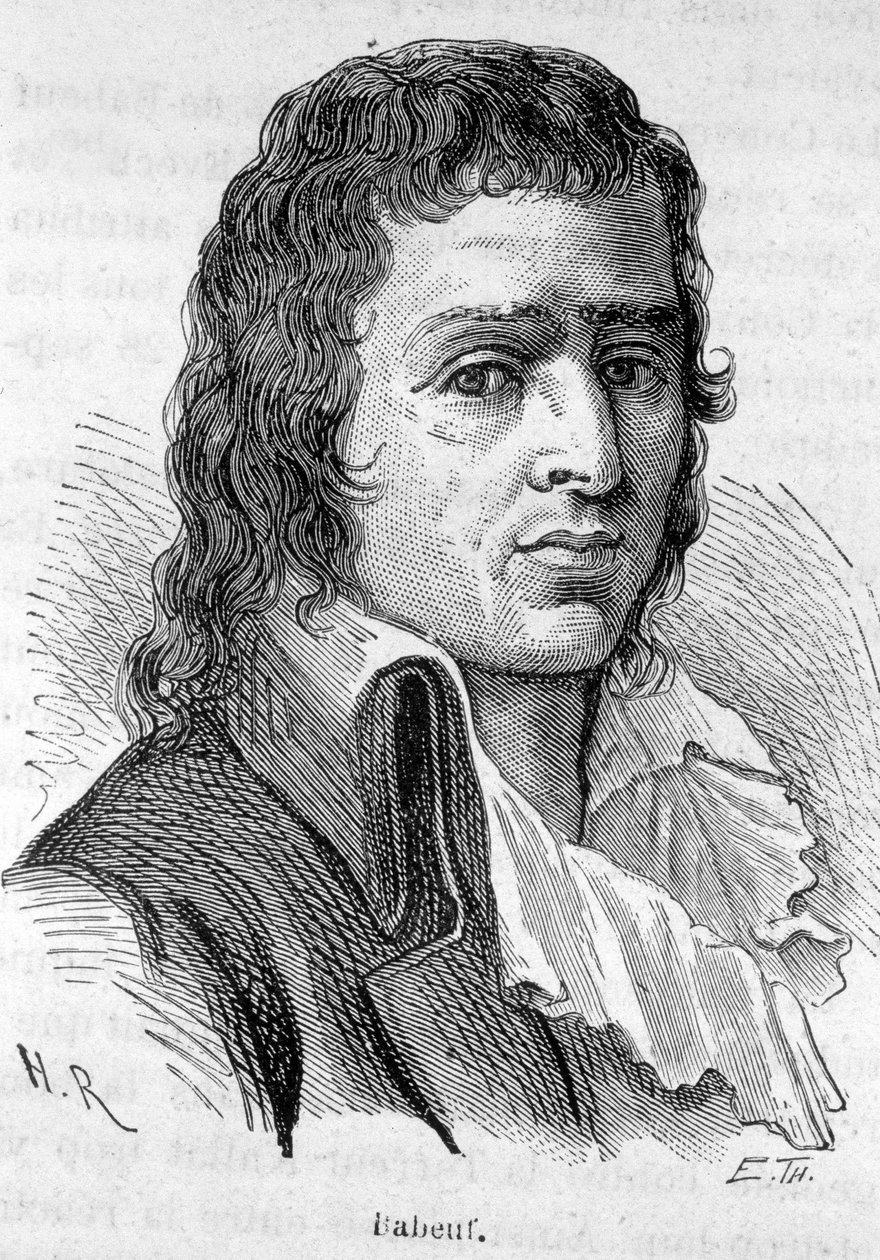 フランスの革命家、バベフ・ディ・グラックス（1760-1797）の肖像 - アンリ・マルタンの「L