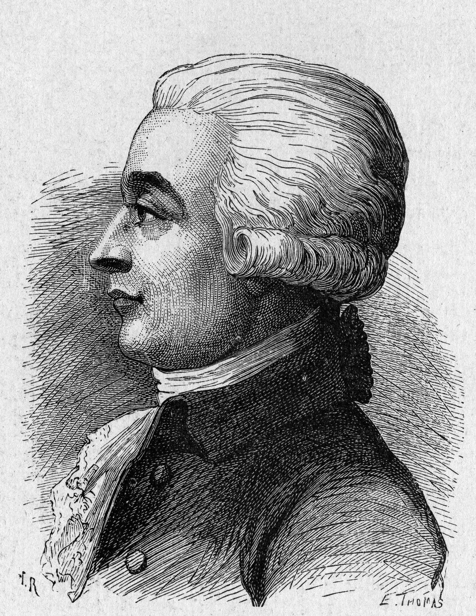 フランスの航空技術者であるブランシャール（1709-1853）の肖像画。 作： フランス語学校