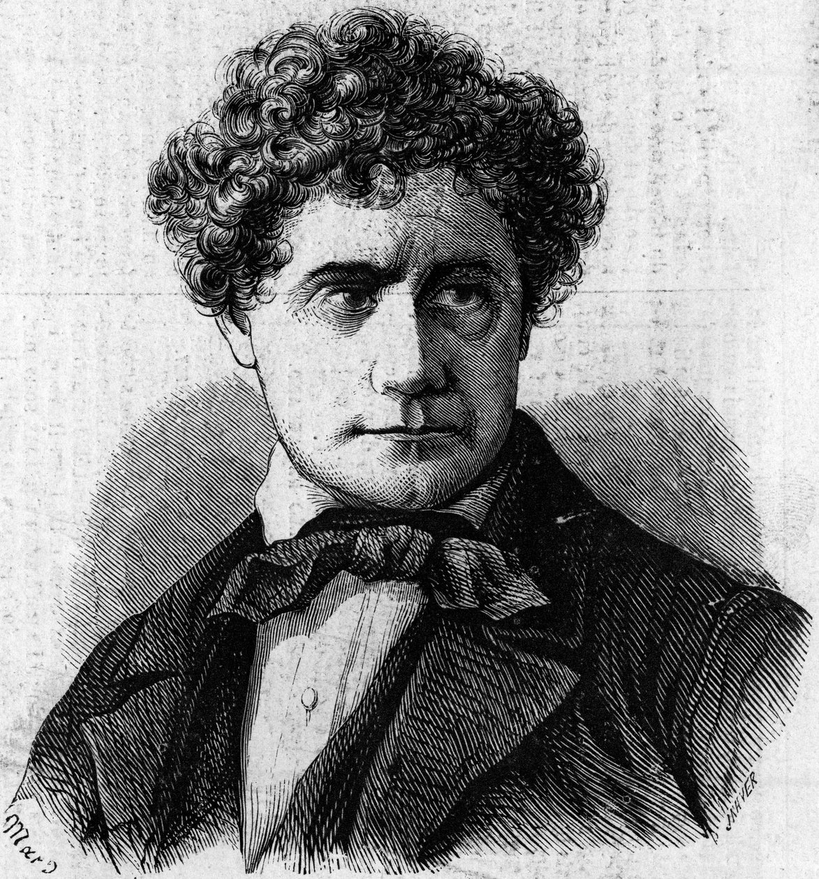 アメリカの政治家でモルモン教の指導者であるブリガム・ヤング（1801-1877）の肖像。1月9日付「Le Monde Illustré」39号に掲載された図版 作： フランス語学校
