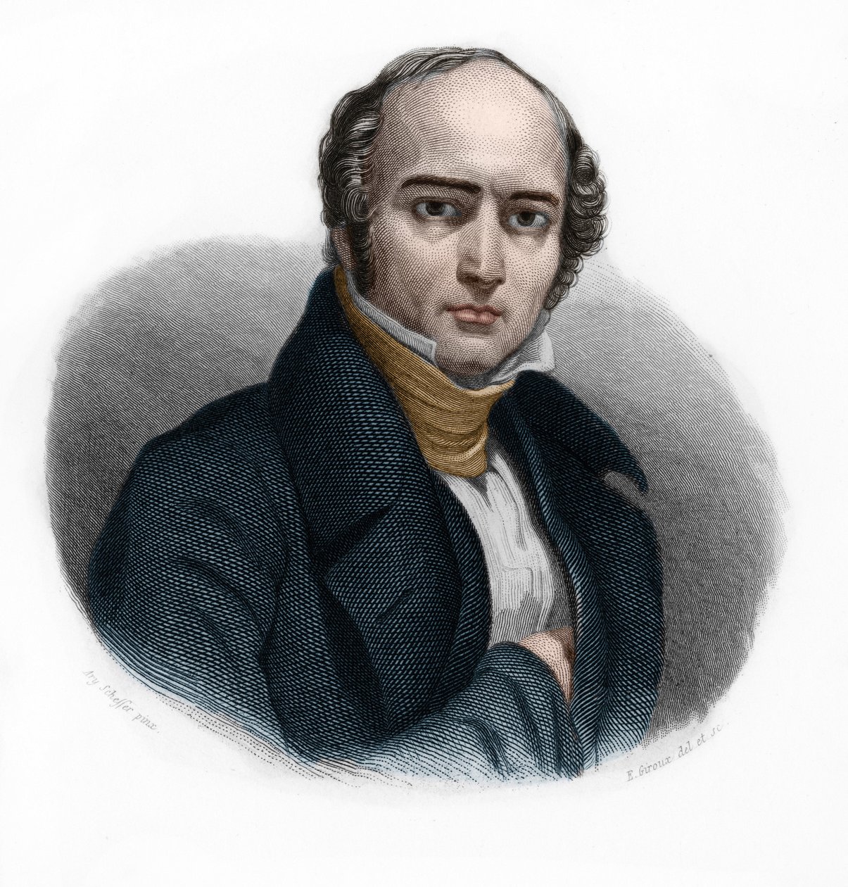 フランスの政治家、カミーユ・ヒャカンテ・オディロン・バロット（1791-1873）の肖像。1842.個人蔵。 作： フランス語学校
