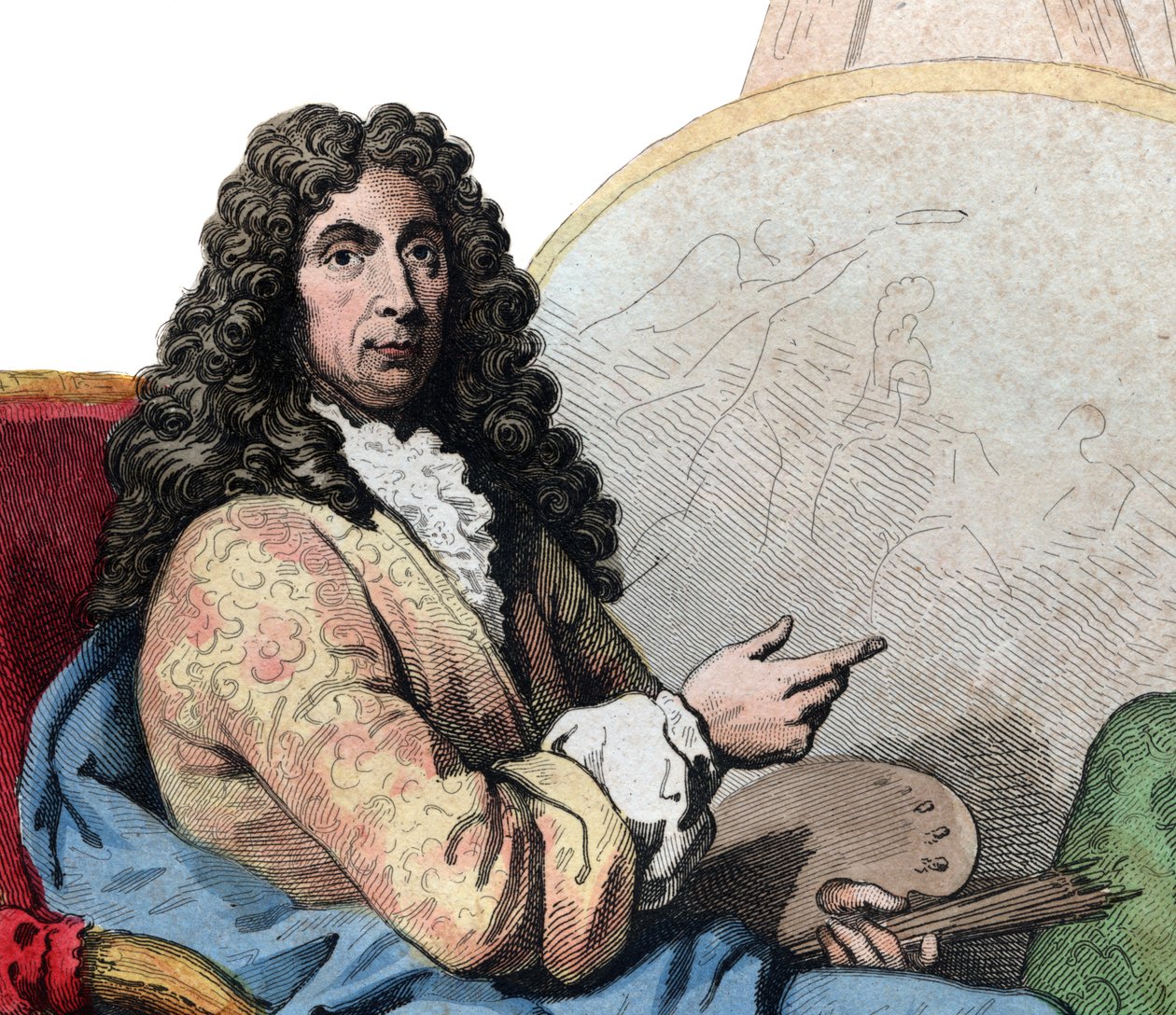 フランスの画家であり、芸術理論家でもあるシャルルルブラン（ルブラン）（1619〜1690年）の肖像。 作： フランス語学校