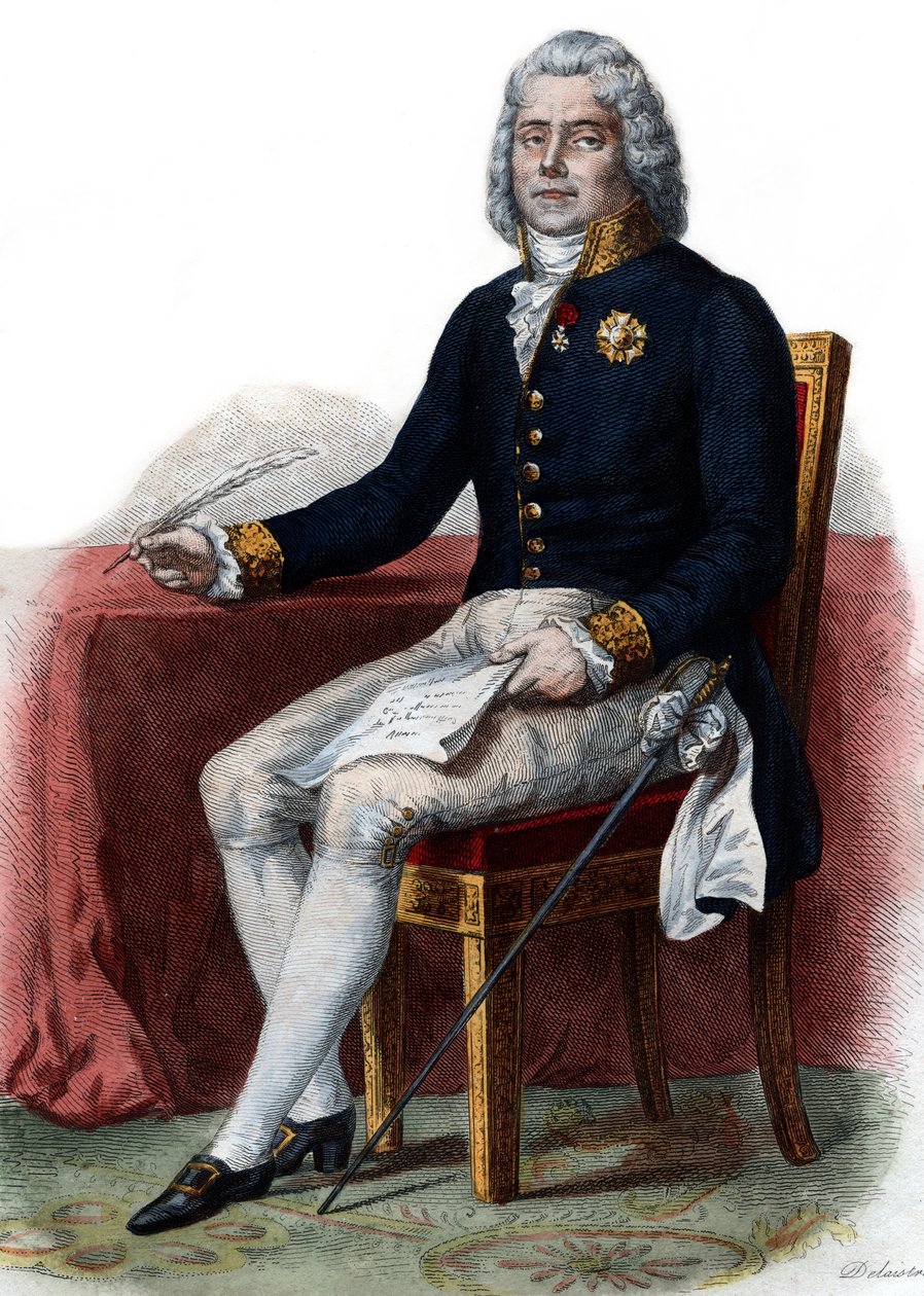 チャールズ・モーリス・ド・タレイラン・ペリゴール（1754-1838）、最初のプリンス・ド・ベネヴェント、フランス外交官の肖像。 作： フランス語学校
