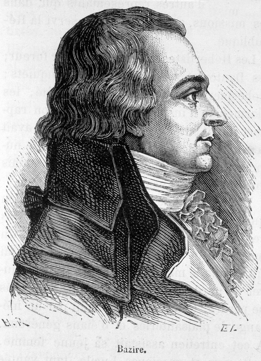 フランスの政治家、クロード・バジール（1764-1794）の肖像 - アンリ・マルタンの「L