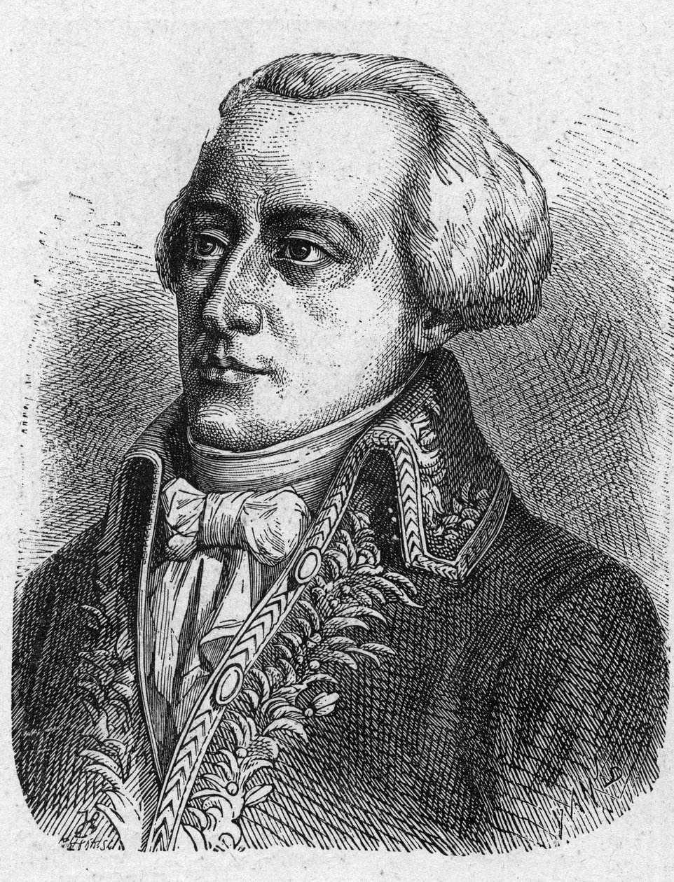 戦争長官クロード・ルイ・プティエット（1749 - 1806）の肖像。1889年のエングレーヴィング。個人蔵。 作： フランス語学校