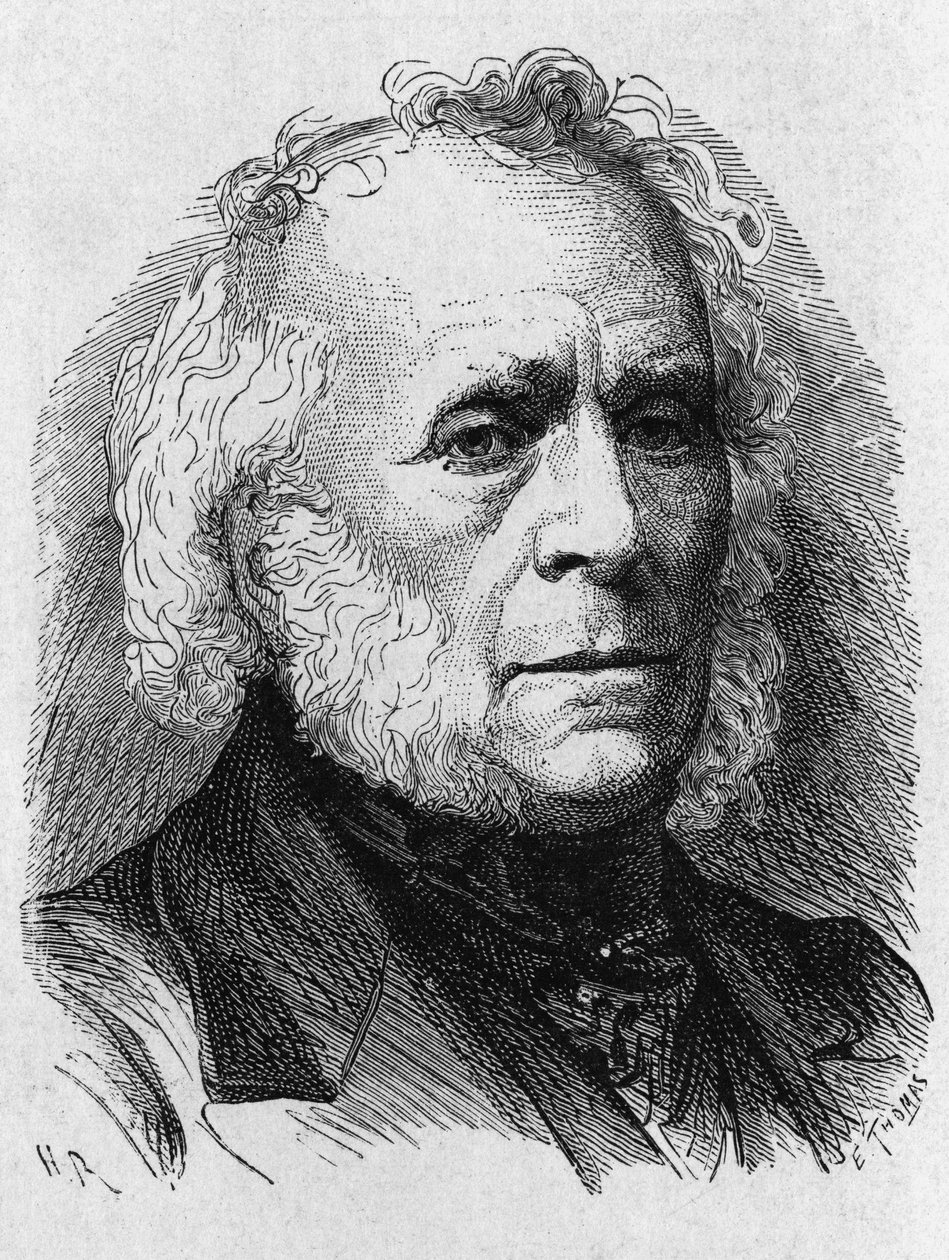 David Brewster (1781 - 1868) の肖像 - 1896年の "Album of Science; Illustrous Scholars; Great Discoveries "に掲載。 作： フランス語学校