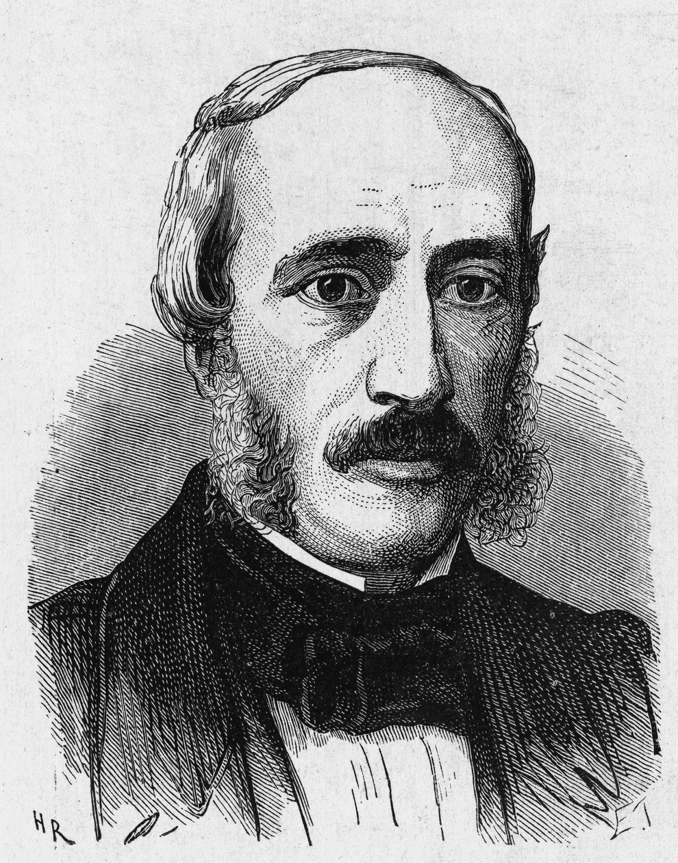 Edmond Becquerel (1820 - 1891) フランスの物理学者の肖像 - "Album de la Science; illustrious scientists; Grandes discoveries" 1896年に掲載。 作： フランス語学校