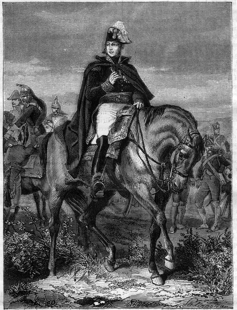 フランス侯爵、トレヴィーゾ公爵エドゥアール・アドルフ・カシミール・ジョセフ・モルティエ（1768-1835）の肖像-アドルフ・ティエの「領事史に連なる帝国史」に掲載-1879年-個人蔵 作： フランス語学校