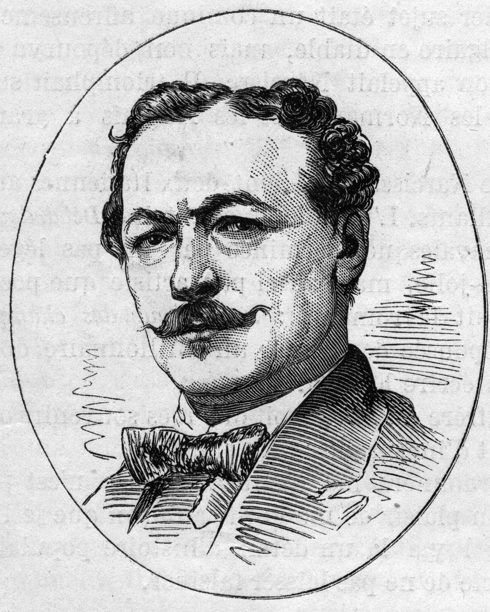 フランスの画家、エドゥアール・ルイ・デュビュフ（1820-1883）の肖像。1874年5月2日付「Le Monde Illustré」890号に掲載されたエングレーヴィング。 作： フランス語学校