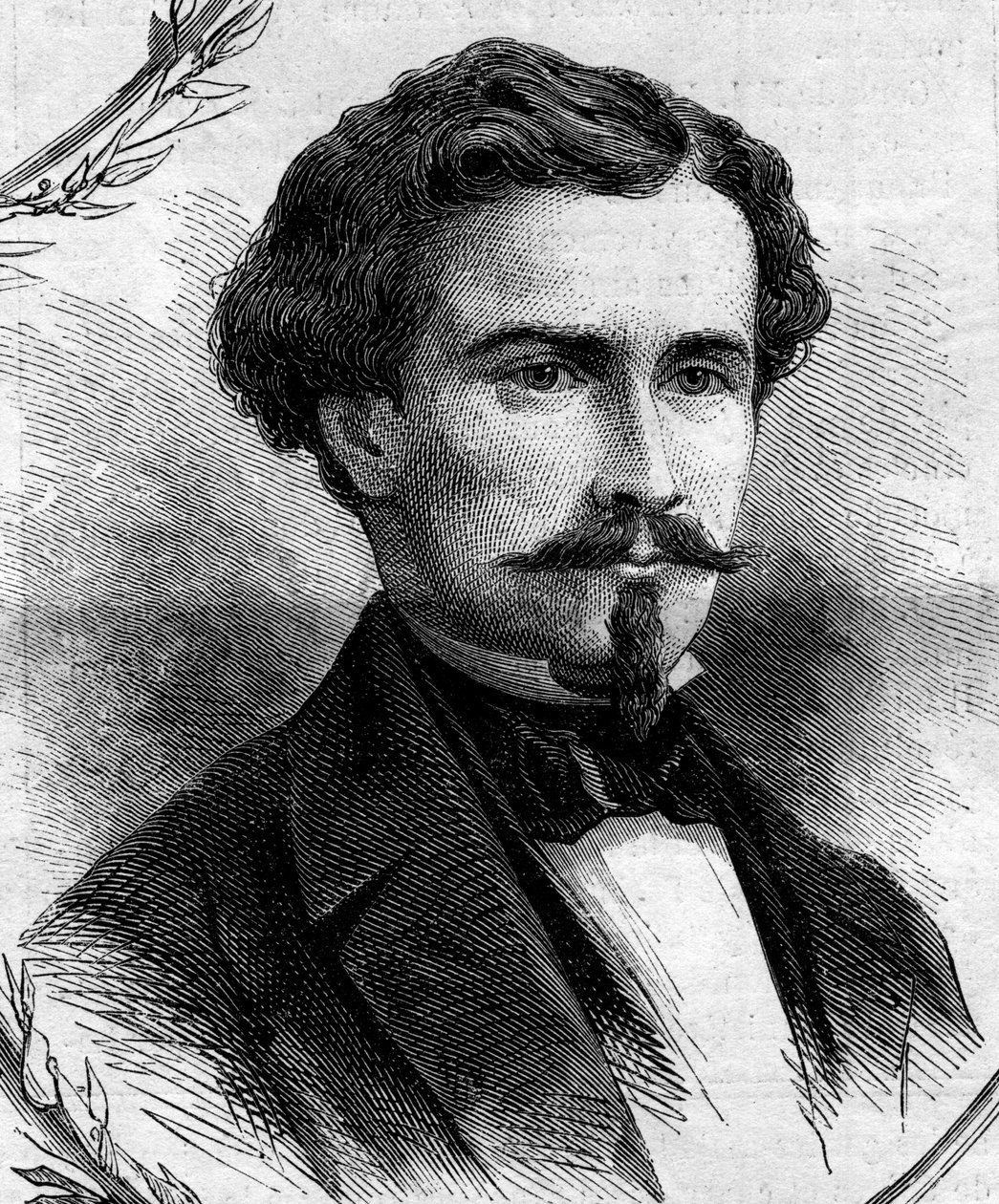 フランスの政治家、エミール・ケラー（1828-1909）の肖像。1862年4月19日付「Le Monde Illustré」262号に掲載された版画。 作： フランス語学校