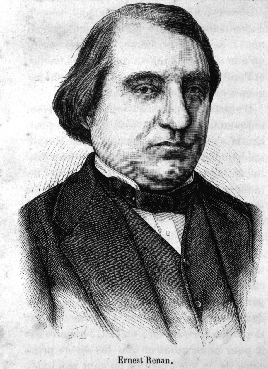 アーネスト・ルナン（1823～1892）の肖像 - アンリ・マルタン著「フランス史」より 作： フランス語学校