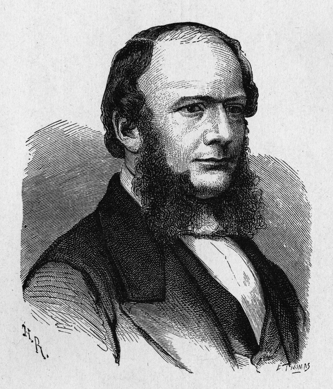 アーネスト・ヴェルナー・フォン・シーメンス（1816～1892）は、ドイツの技術者・実業家であり、ヨーロッパ初の主要な電信回線を構築した会社の創設者である。- 1896年の「科学のアルバム、輝かしい科学者たち、偉大な発見」に掲載されています。 作： フランス語学校