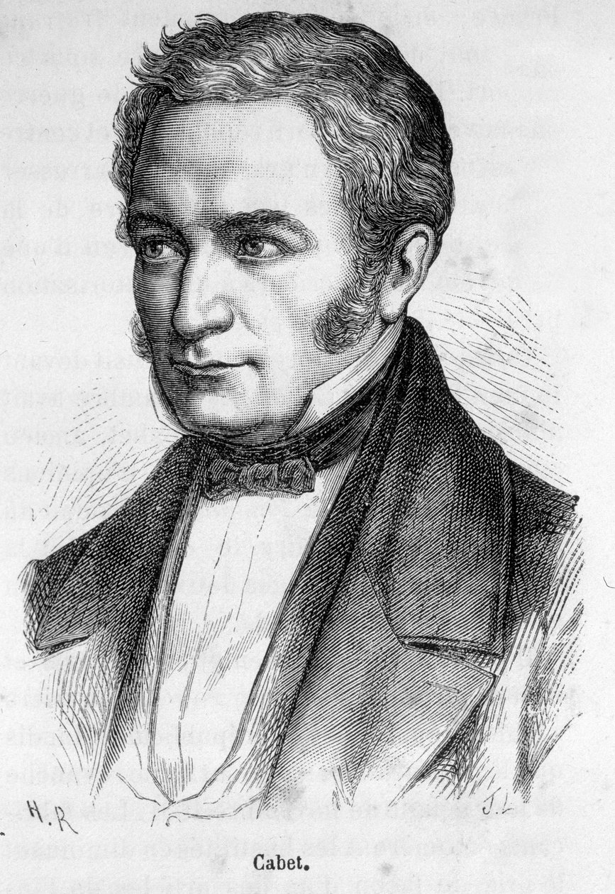 フランスの社会主義者エティエンヌ・カベ（1788-1856）の肖像 作： フランス語学校