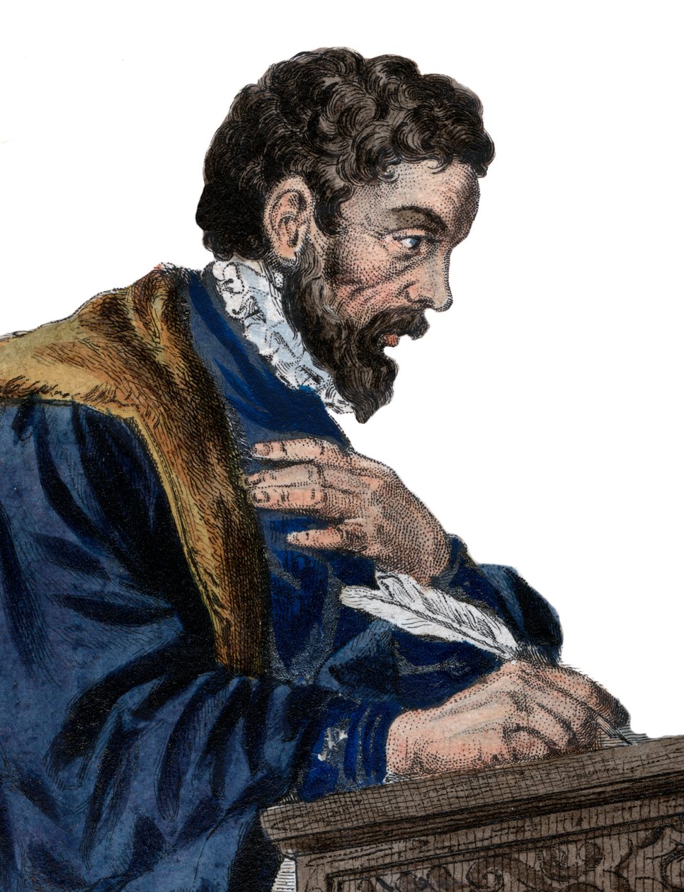 フランスの劇作家、詩人、エティエンヌジョデル（1532-1573）の肖像。 作： フランス語学校