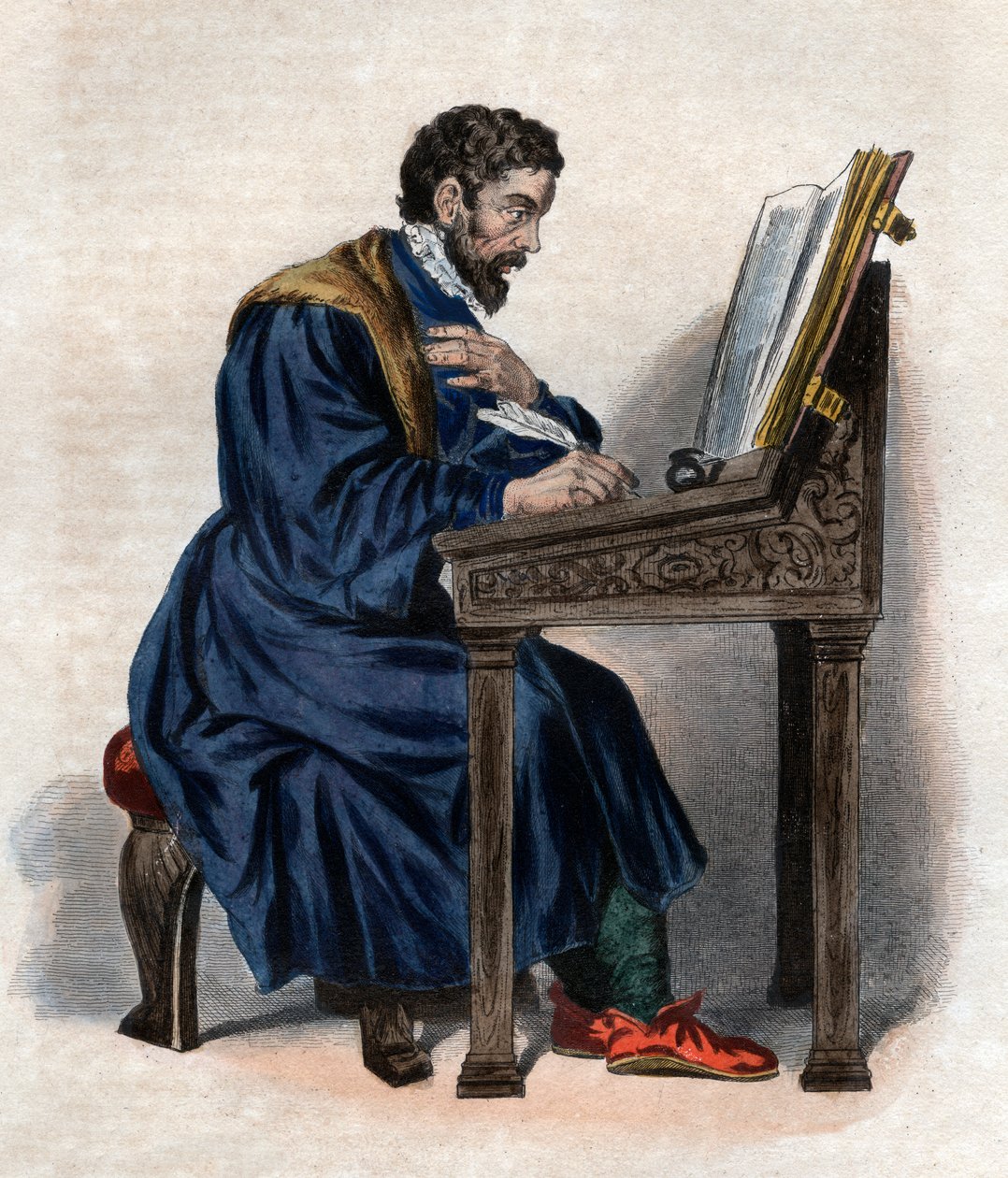 フランスの劇作家、詩人、エティエンヌジョデル（1532-1573）の肖像。 作： フランス語学校