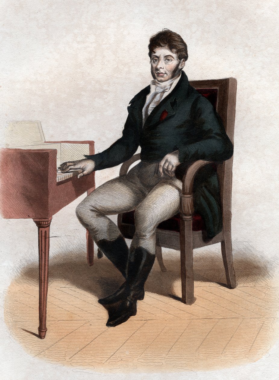フランスの作曲家、エティエンヌ・ニコラ・メフル（1763-1817）の肖像。 作： フランス語学校