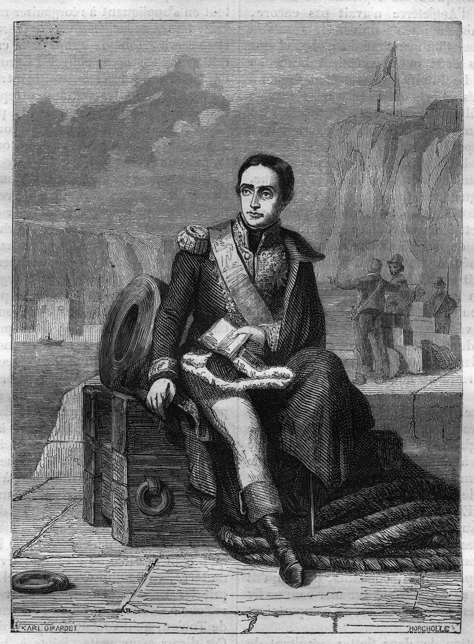 フランス人提督Eustache Bruix (1759-1805)の肖像 - ルイ・アドルフ・ティエール著 "Histoire du Consulate et de l