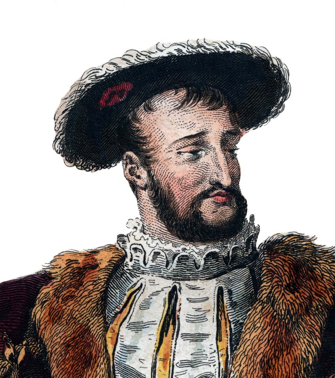 フランス国王フランシス1世（1494-1537）の肖像。 作： フランス語学校