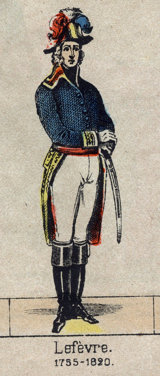 フランソワ・ジョセフ・ルフェーヴル（1755-1820）のポートレート。19世紀末のエピナルの画像。 作： フランス語学校