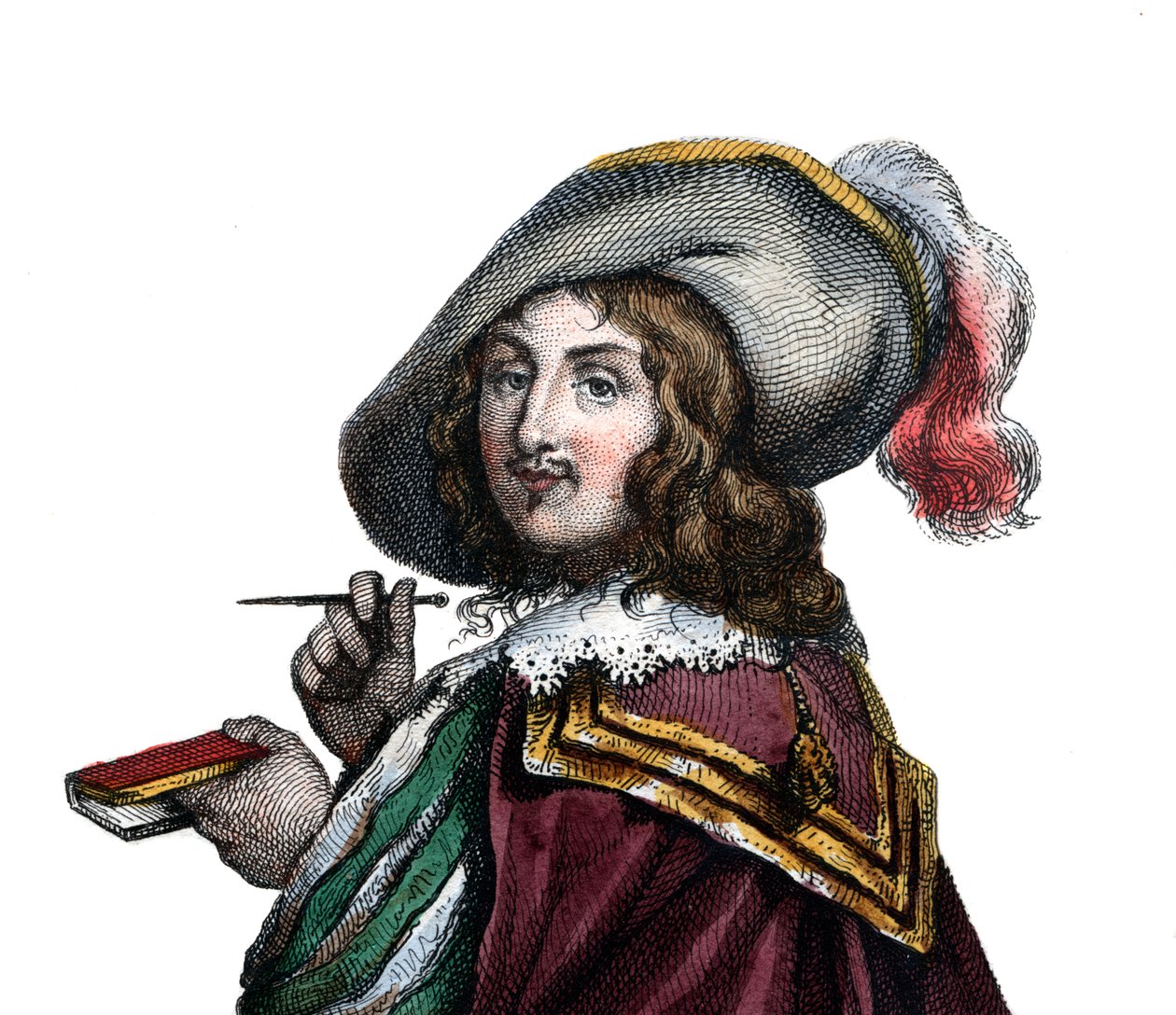 フランソワ6世の肖像、ラロッシュフーコールド公、マルシラック王子（1613-1680）、フランス人作家。 作： フランス語学校