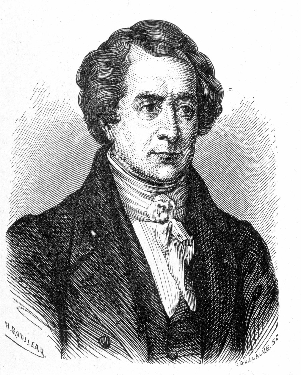 フランソワ・アラゴ（1786～1853）の肖像 - 1896年の「科学のアルバム；著名な学者；偉大な発見」に掲載。 作： フランス語学校