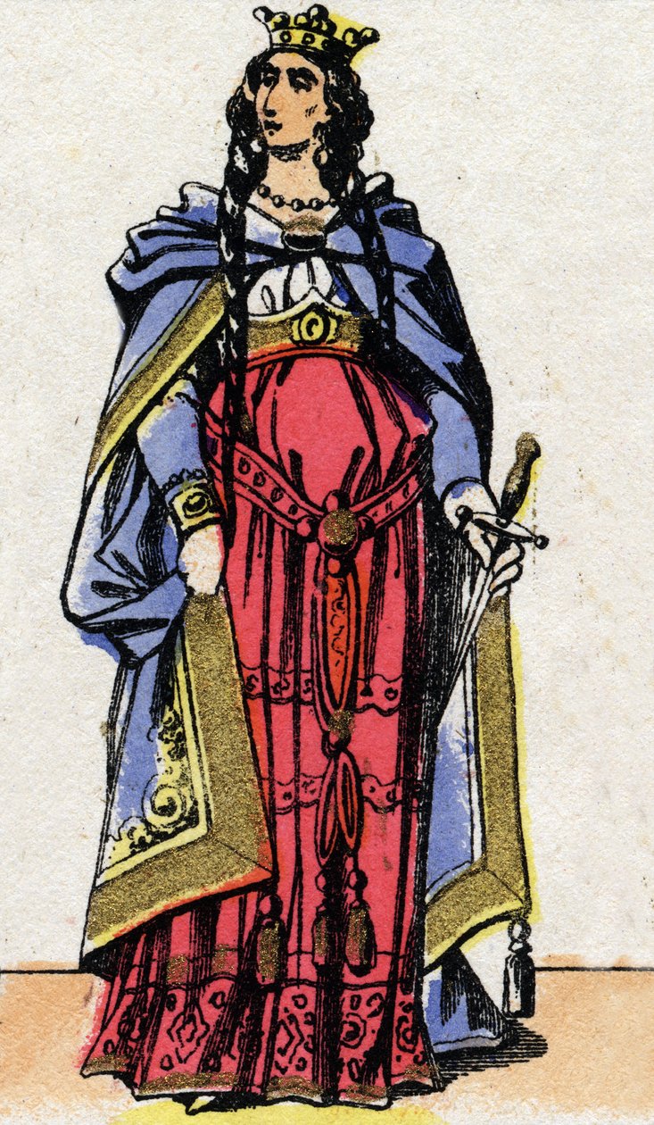 Neustriaの女王Fredegonde（545-597年）の肖像。 作： フランス語学校