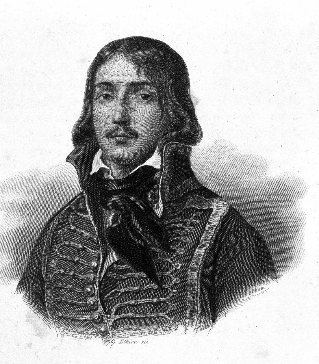 フランソワ・セヴェラン・マルソー・デグラヴィエ将軍（フランソワ）（1769年～1796年）の肖像-ティエールの「フランス革命」に掲載。19世紀 作： フランス語学校