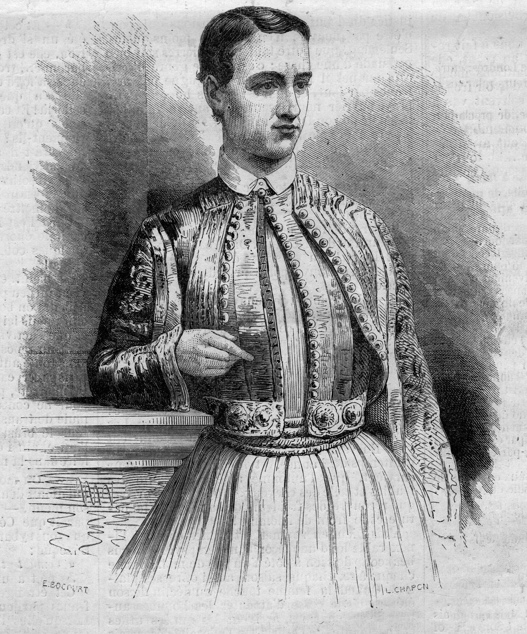 ギリシャ王ジョージ1世（デンマークのジョルジュ）（1845-1913）の肖像。10月17日付「Le Monde Illustré」340号に掲載された図版 作： フランス語学校