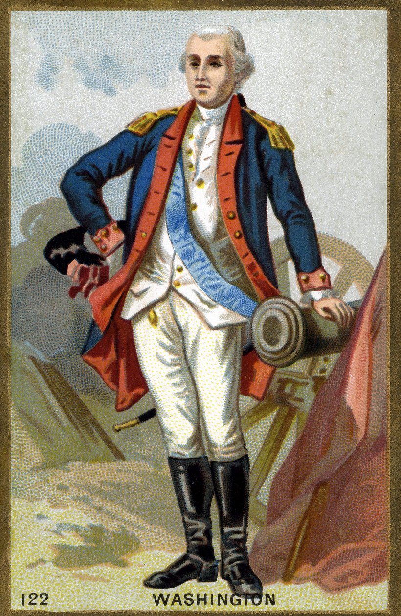 ジョージ・ワシントン（1732-1799）の肖像。19世紀末のクロモリトグラフ。 作： フランス語学校