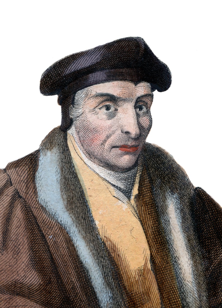 ギヨーム・ブデ（ブディー）（ブデウス）（1467-1540）、フランスの学者の肖像。 作： フランス語学校