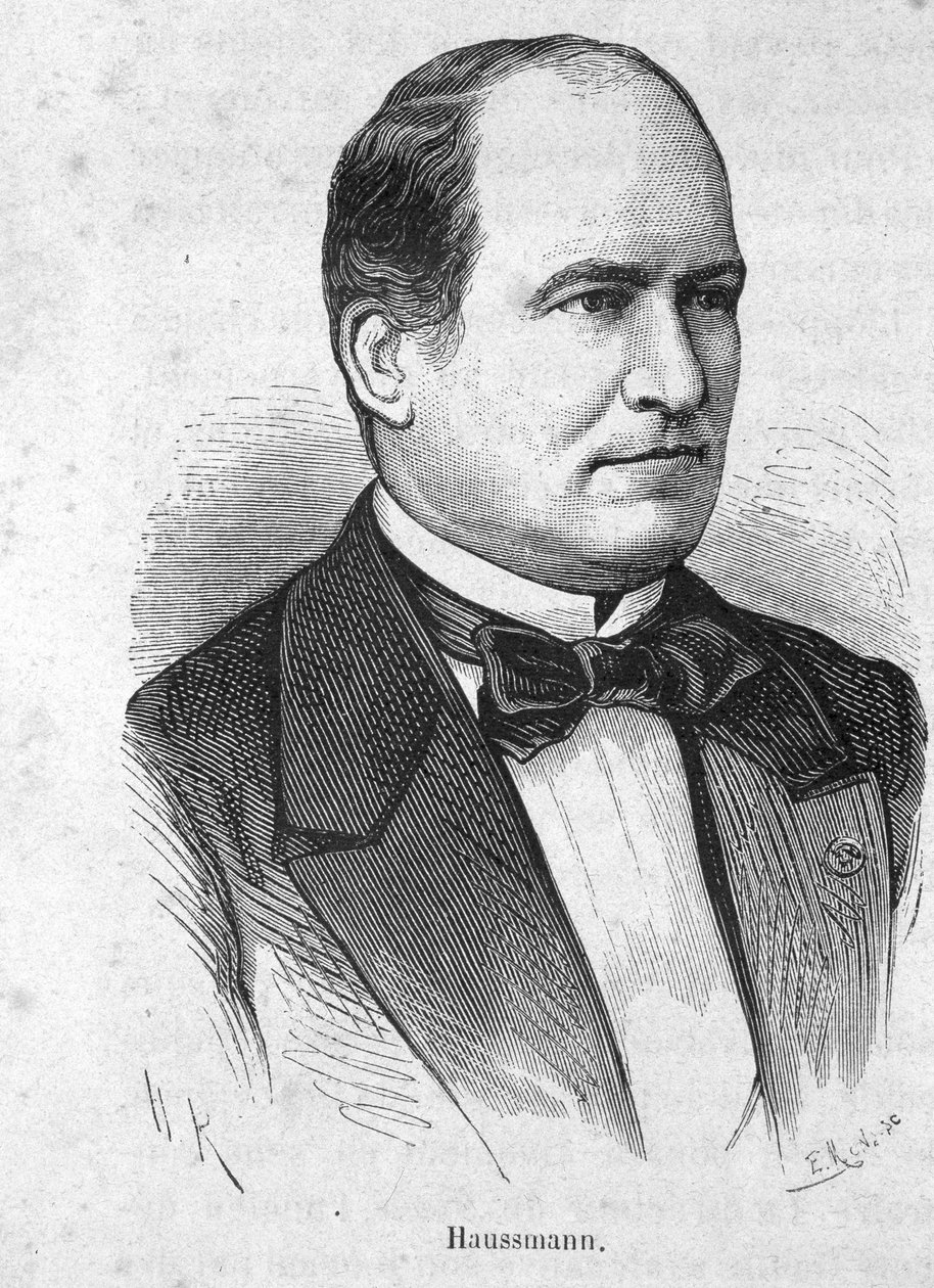 オスマンの肖像（1809～1891）フランスの政治家-アンリ・マルタン著「フランス史」より 作： フランス語学校