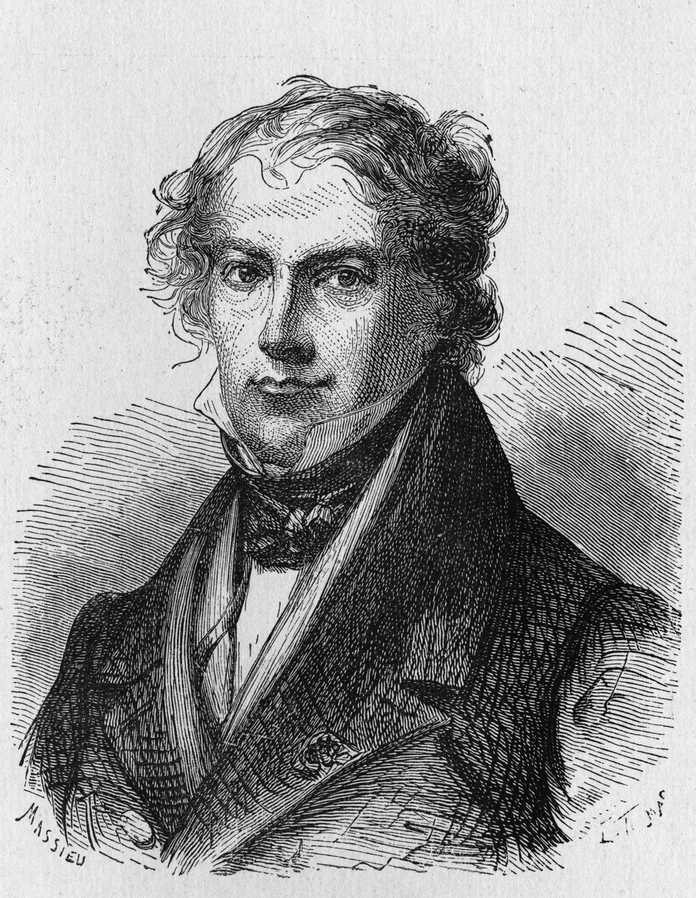 フランスの物理学者J.B.Biot(1774 - 1862)の肖像 - "Album de la Science; illustrious scientists; Great discoveries" 1896年 作： フランス語学校