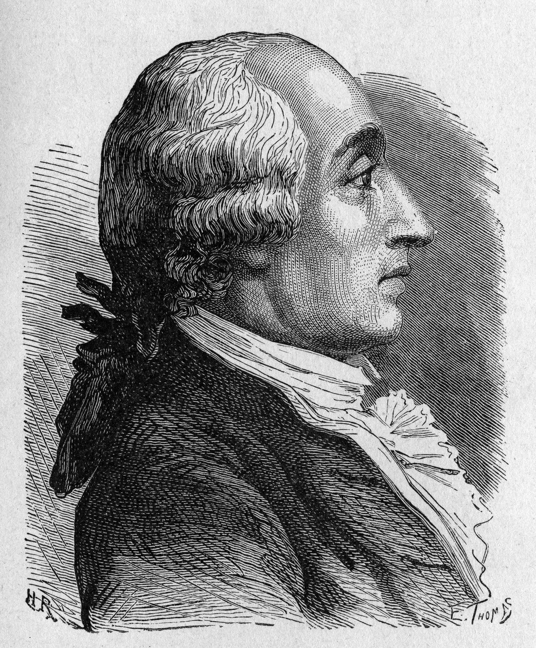 フランスの物理学者、ジャック・アレキサンドル・セザール・シャルル（1746 - 1823）の肖像。 作： フランス語学校