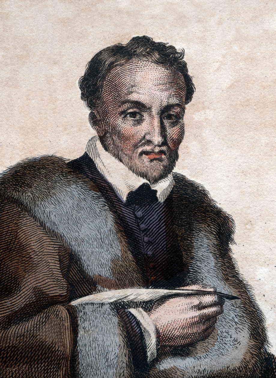 ジャック・アミオ（1513-1593）、フランスの司教、作家、翻訳家の肖像。 作： フランス語学校