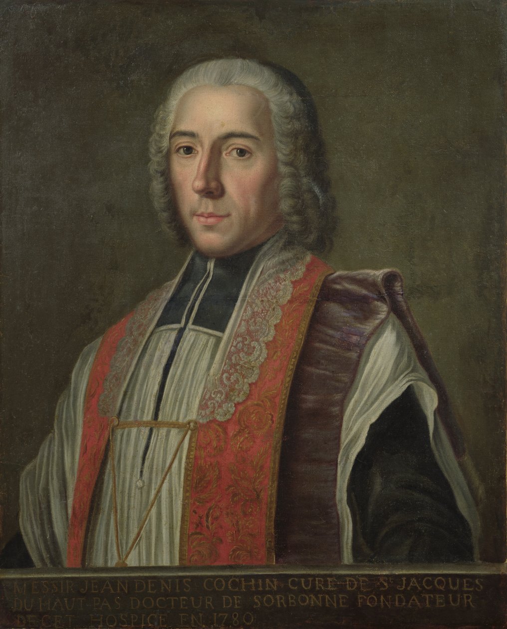 ジャック・デニス・コーチンの肖像（1726-83）ホピタル・サンジャックの創設者 作： フランス語学校