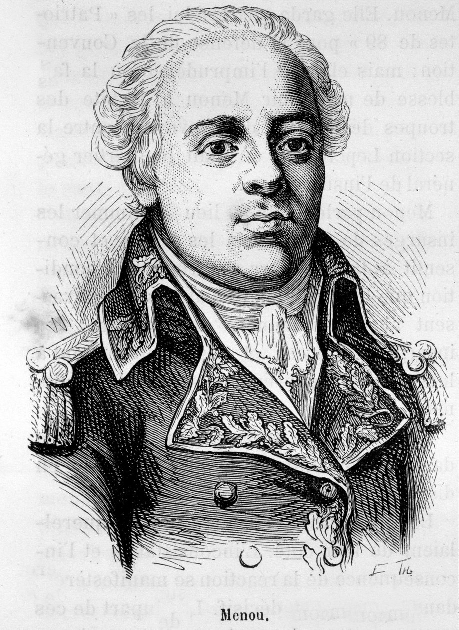 フランスの将軍ジャック・フランソワ・メヌー（Boussay男爵）の肖像（1750年～1810年） - アンリ・マルタンの「L