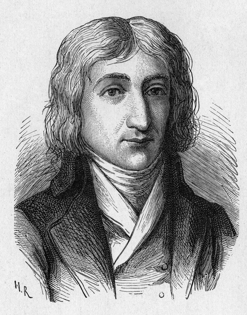 パラシュートを発明したジャック・ガルネランの肖像（1896年「科学のアルバム、輝かしい科学者、偉大な発見」より 作： フランス語学校