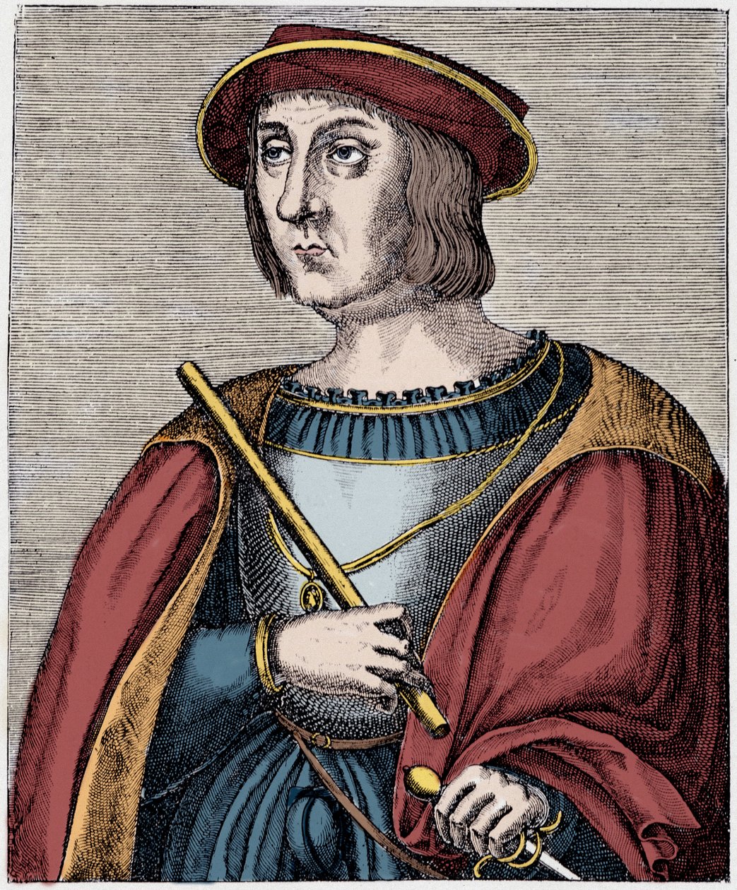ジャック2世・シャバンヌ（ラ・パリス）（1470-1525）の肖像 ポール・ラクロワ著「ルイ12世とブルターニュのアンヌ」より ジョルジュ・ユルトレル編 作： フランス語学校