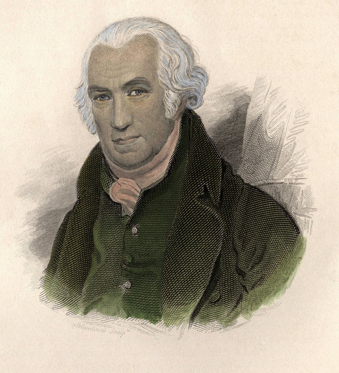 ジェームズ・ワット(1736-1819)のポートレート。 作： フランス語学校