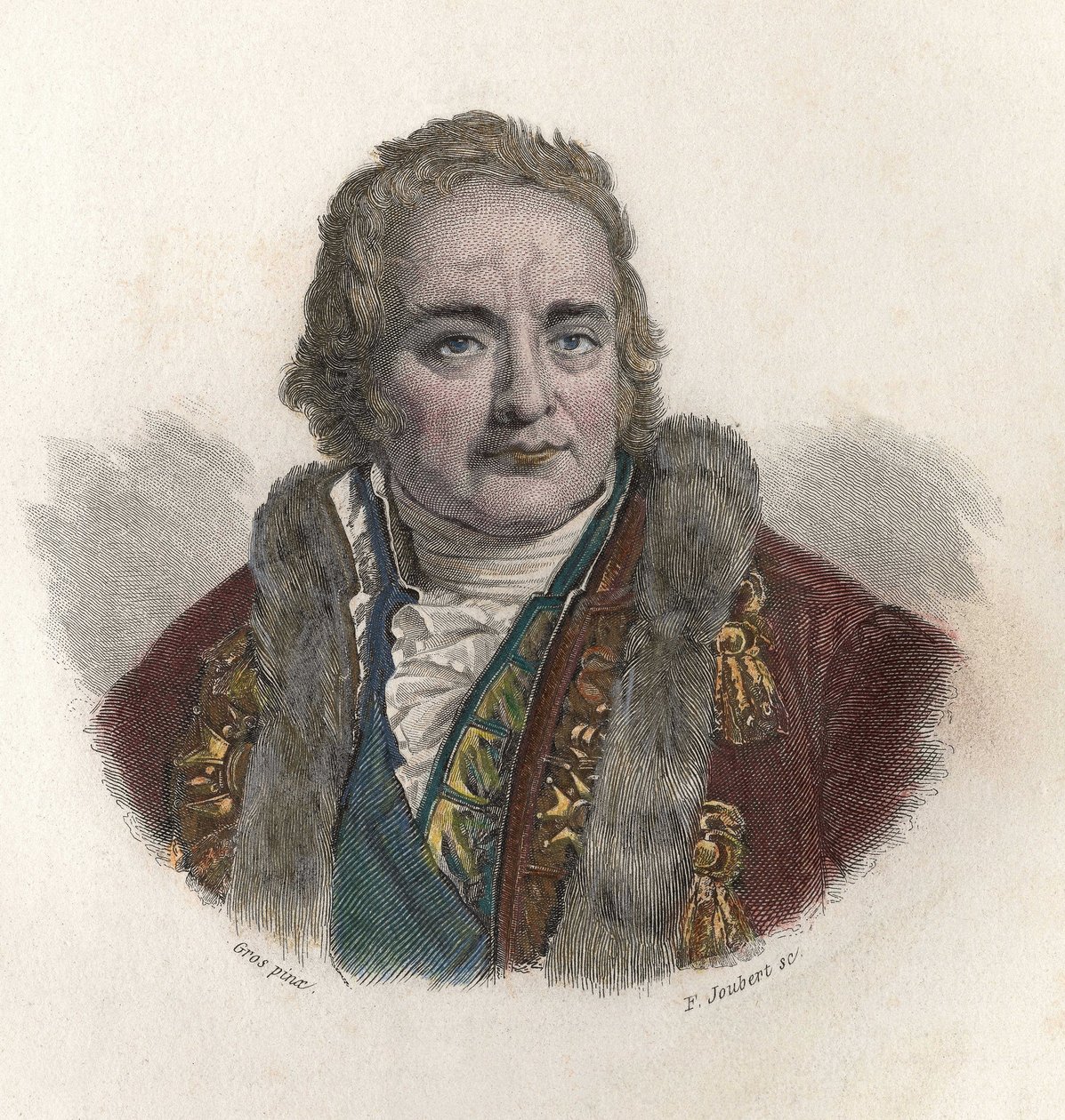 フランスの化学者・政治家であるシャンテループ伯爵ジャン・アントワーヌ（Jean - Antoine）・シャパル（1756-1832）の肖像。"Portraits of Useful Men "にて 作： フランス語学校