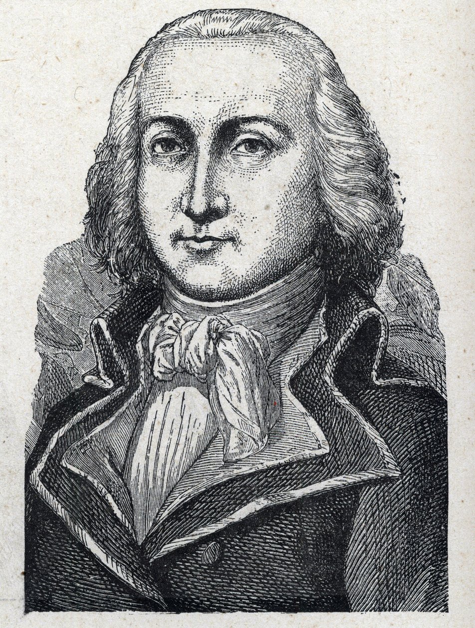 フランス革命の将軍であるバレンシア伯爵（1757-1822）、ジャン・バティスト・サイラス・アデレード・ド・ティンブルヌ・ド・ティエンブルヌ・ディット・バレンシアの肖像。1889年のエングレーヴィング。個人蔵。 作： フランス語学校