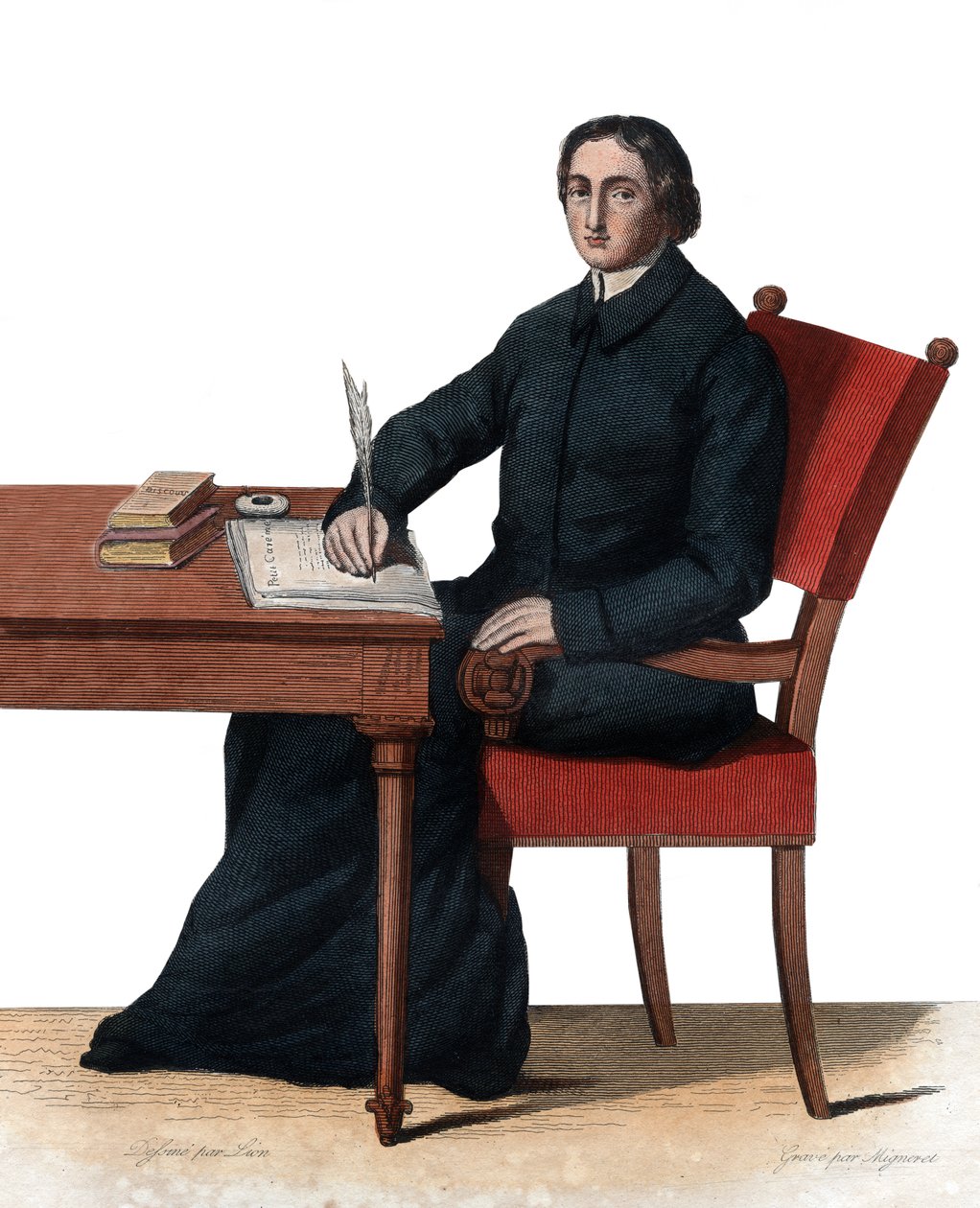 ジャンバプティストマシヨン（1663-1742）、フランスのカトリック司教、説教者、クレルモン司教の肖像。 作： フランス語学校