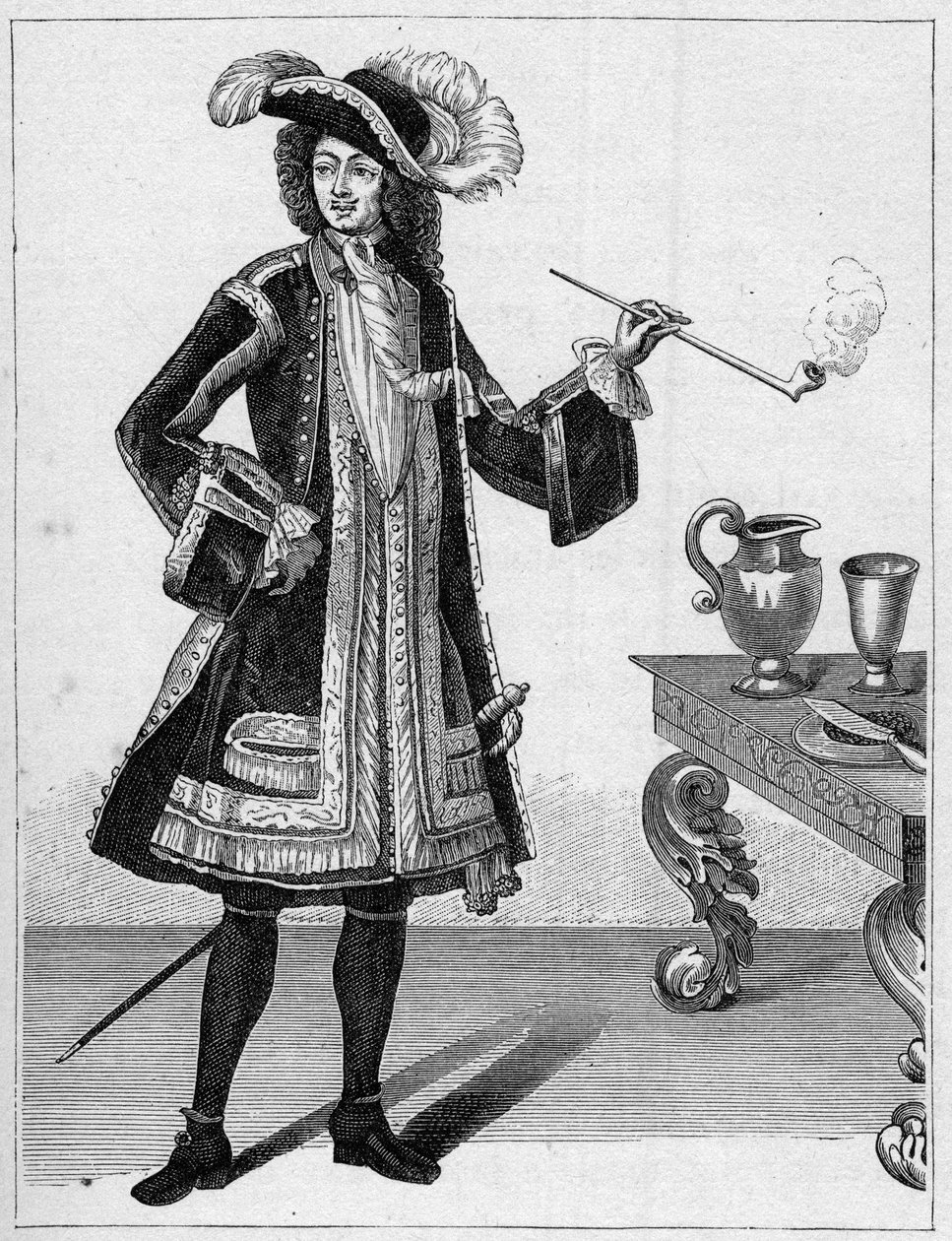 フランスの私掠船乗りジャン・バート（1651-1702）の肖像。海兵隊と植民地：商業」に掲載された図版 作： フランス語学校