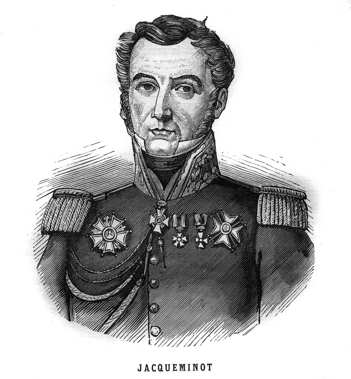 ジャン・フランソワ・ジャクミノ（ハム子爵）（1787-1865）の肖像。"Les Illustrations De L
