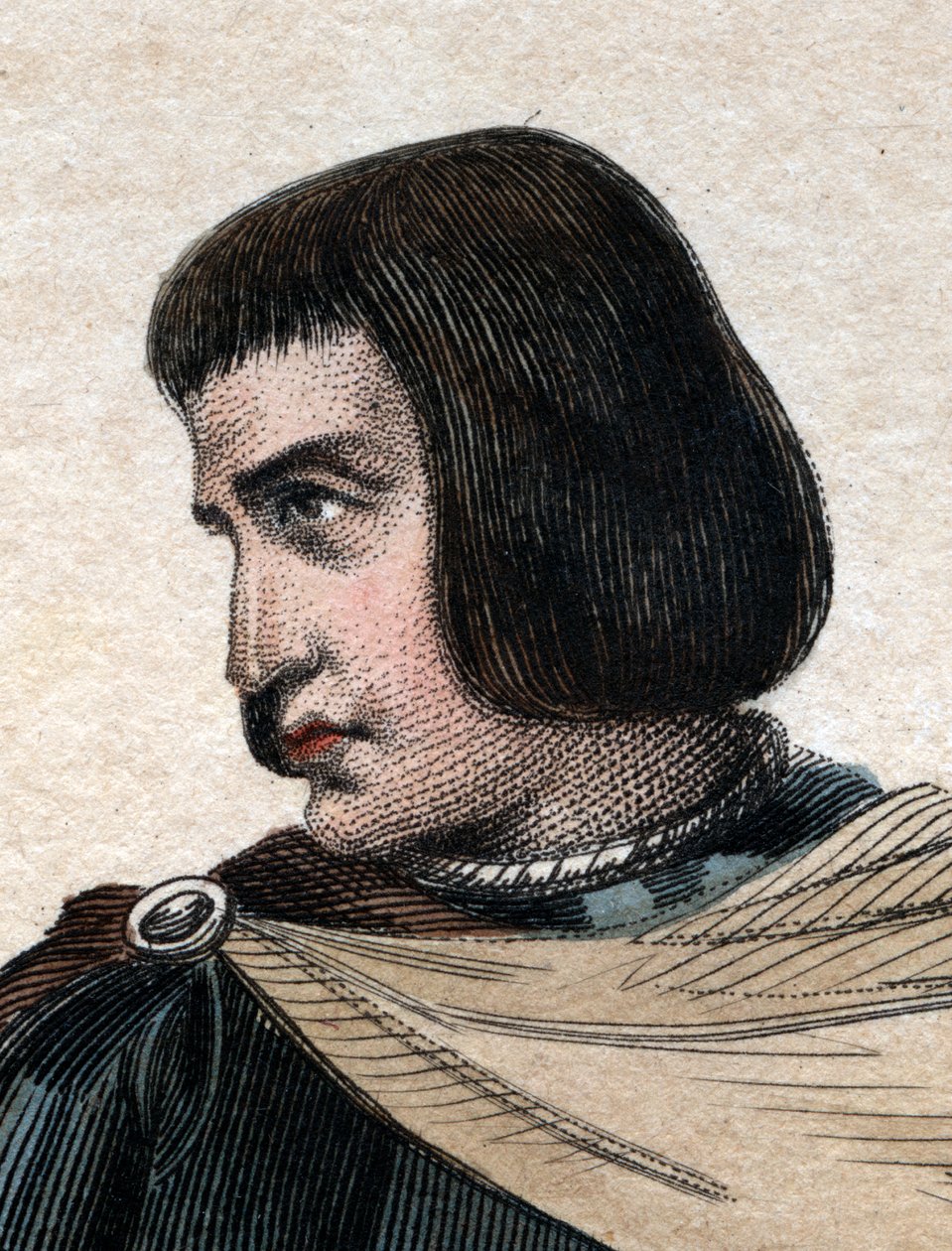 フランスの裁判官、Jean Juvenal（Jouvenel）des Ursins（1360-1431）の肖像。 作： フランス語学校
