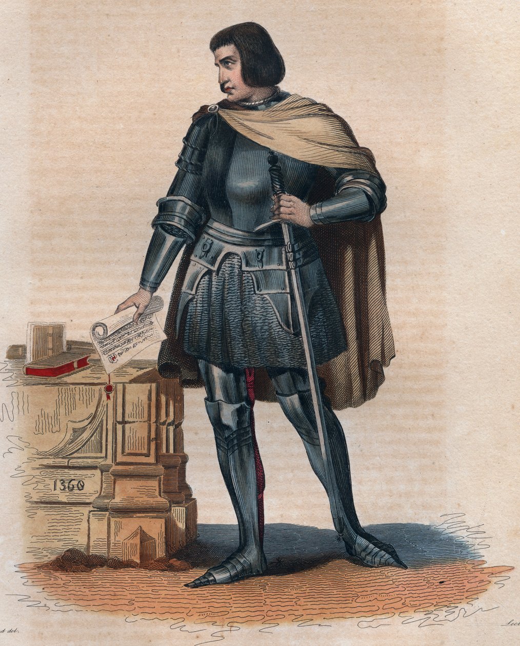 フランスの裁判官、Jean Juvenal（Jouvenel）des Ursins（1360-1431）の肖像。 作： フランス語学校
