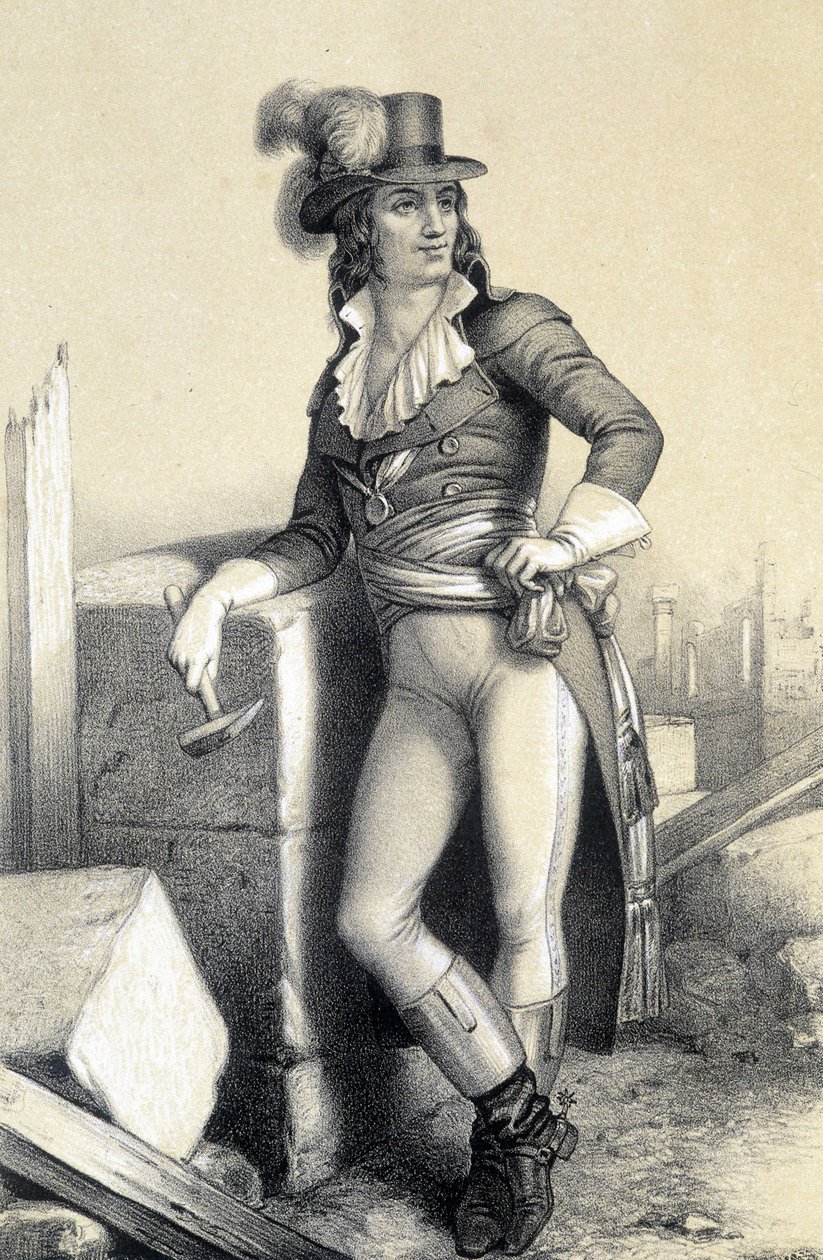フランスの政治家、ジャン・マリー・コロ・デルボワ（1750-1796）の肖像。アルベール・モーランの「フランス革命史ギャラリー」所蔵 作： フランス語学校