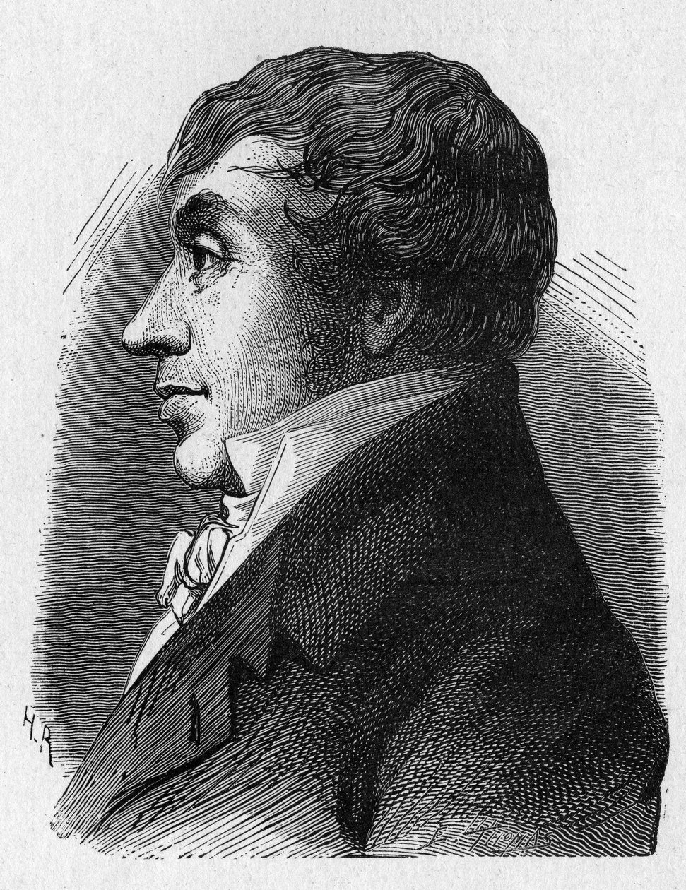 共和国時代に軍用機の司令官を務めたジャン・マリー・ジョセフ（Jean-Marie-Joseph）・クーテル（1748-1835）の肖像 - 「科学のアルバム；輝かしい科学者；偉大な発見」1896年掲載 作： フランス語学校